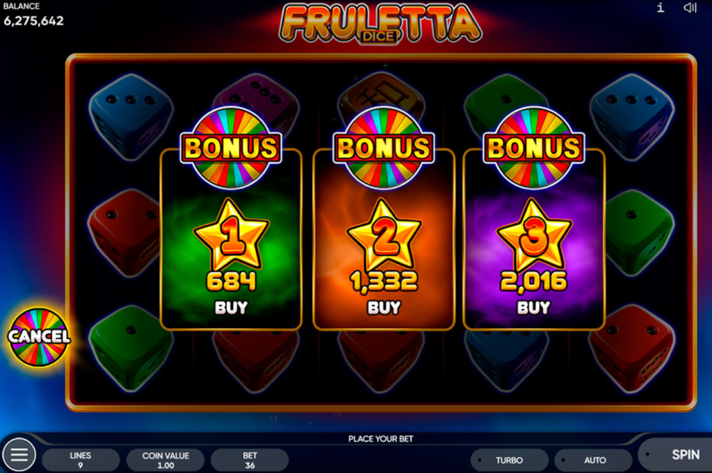 Caça-níqueis Fruletta Dice