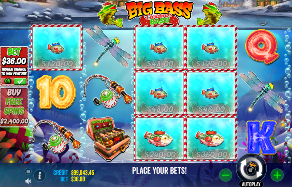 Cassinos on-line para jogar o Big Bass Christmas Bash